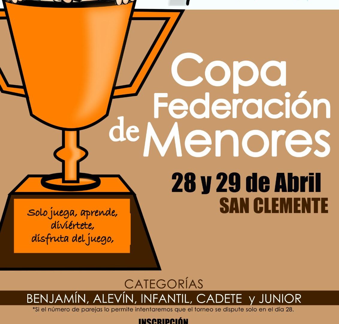 San Clemente será la sede de la 2ª prueba de la Copa Federación de Menores en Cuenca