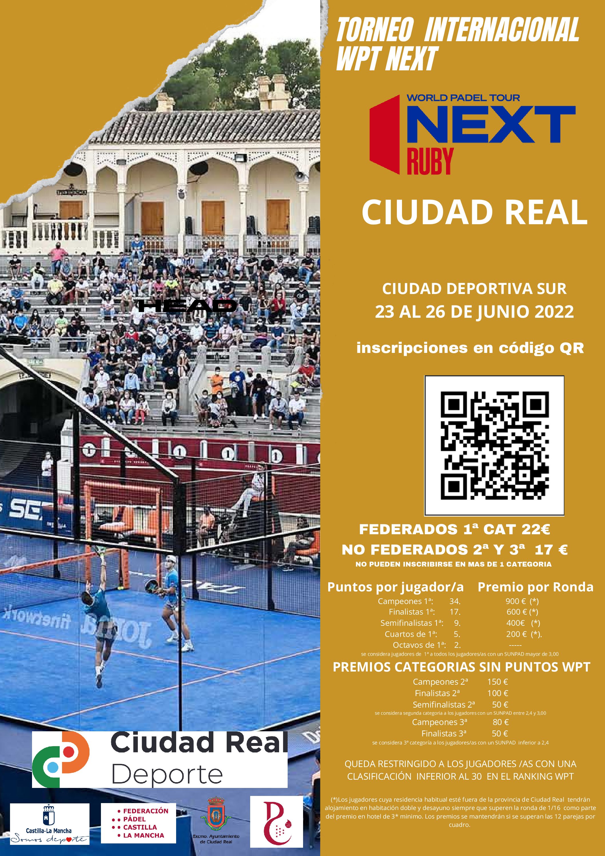 Torneo Internacional World Padel Tour NEXT Ciudad Real Deporte 2022